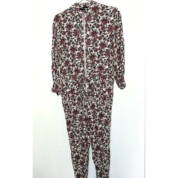 ROBERT RODRIGUEZ Women's Taylor Floral Cropped Floral Shirt Jumpsuit Size 4 - Picture 2 of 16